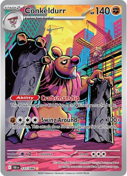 Pokemon Conkeldurr 127/86 Black Bolt