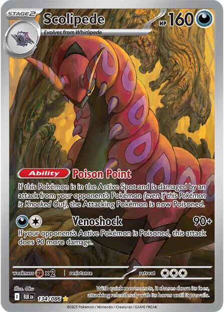 Pokemon Scolipede 134/86 Black Bolt