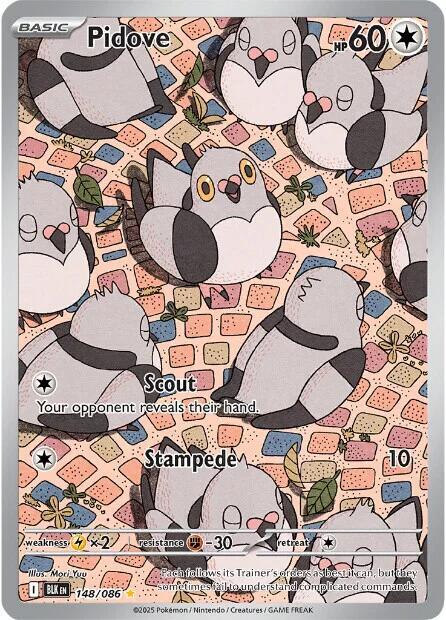 Pokemon Pidove 148/86 Black Bolt