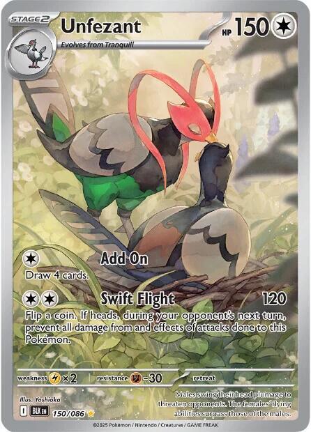 Pokemon Unfezant 150/86 Black Bolt