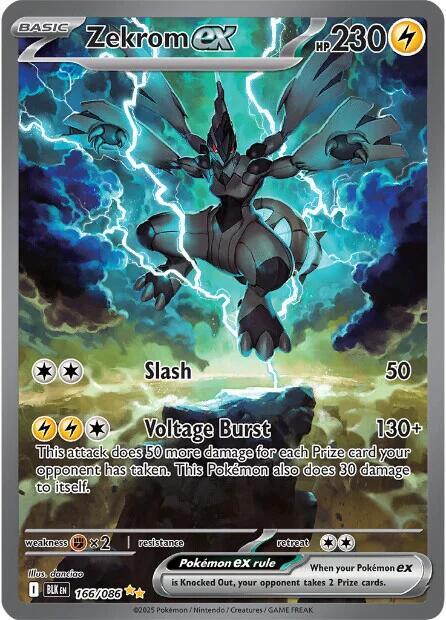 Pokemon Zekrom ex 166/86 Black Bolt