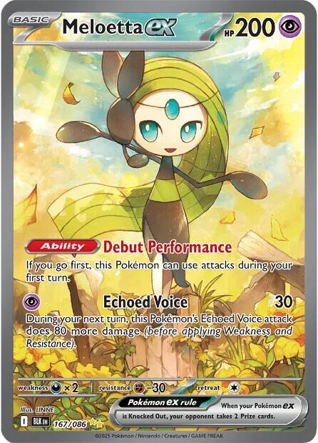 Pokemon Meloetta ex 167/86 Black Bolt
