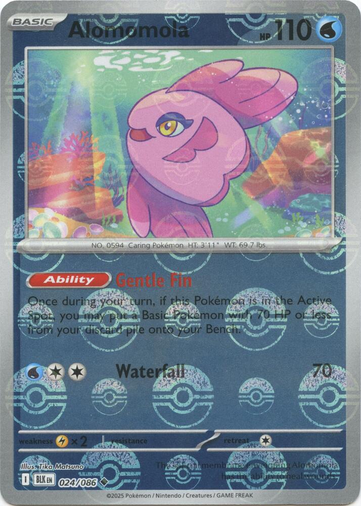Pokemon Alomomola (Poké Ball) 24/86 Black Bolt