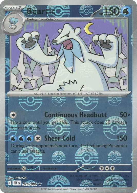 Pokemon Beartic (Poké Ball) 26/86 Black Bolt