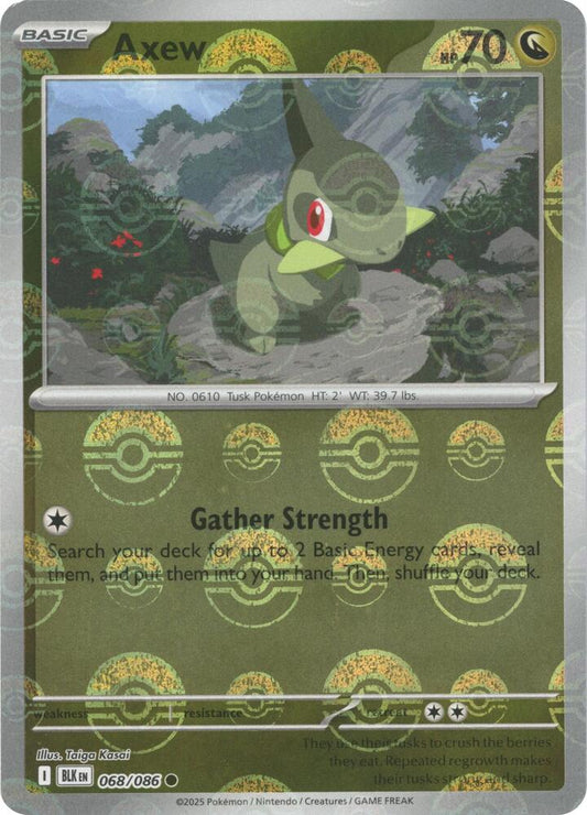 Pokemon Axew (Poké Ball) 68/86 Black Bolt