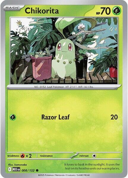 Pokemon Chikorita 008/188 Mega Evolution