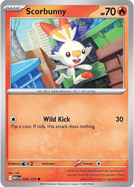 Pokemon Scorbunny 026/188 Mega Evolution