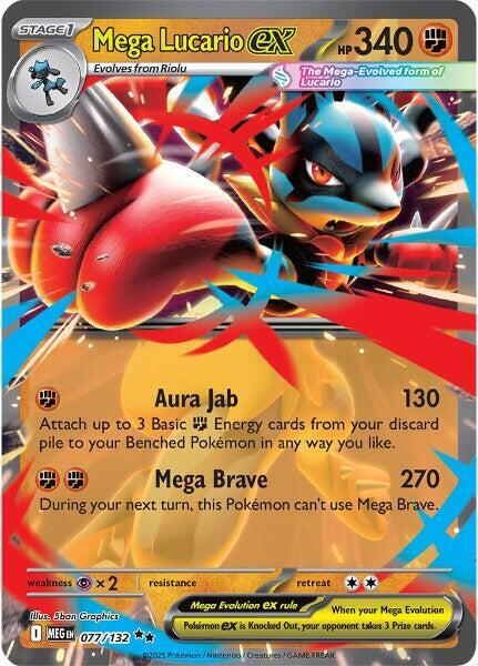 Pokemon Mega Lucario ex 077/188 Mega Evolution