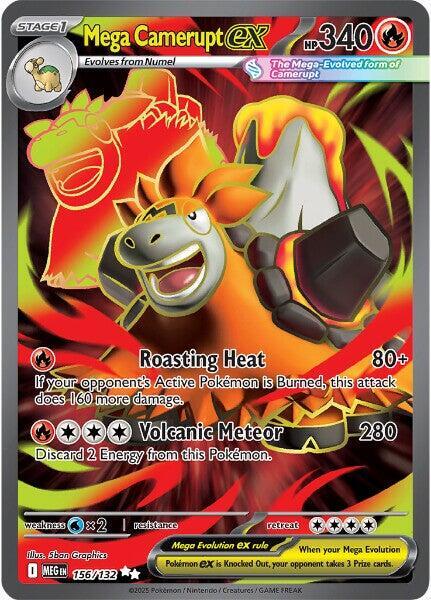 Pokemon Mega Camerupt ex 156/188 Mega Evolution