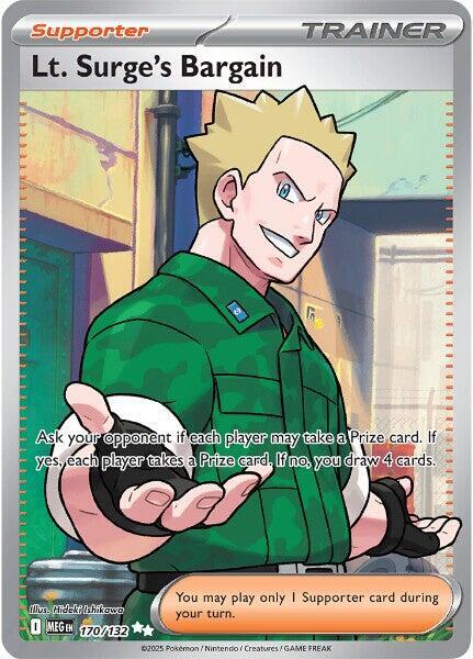 Pokemon Lt. Surge’s Bargain 170/188 Mega Evolution