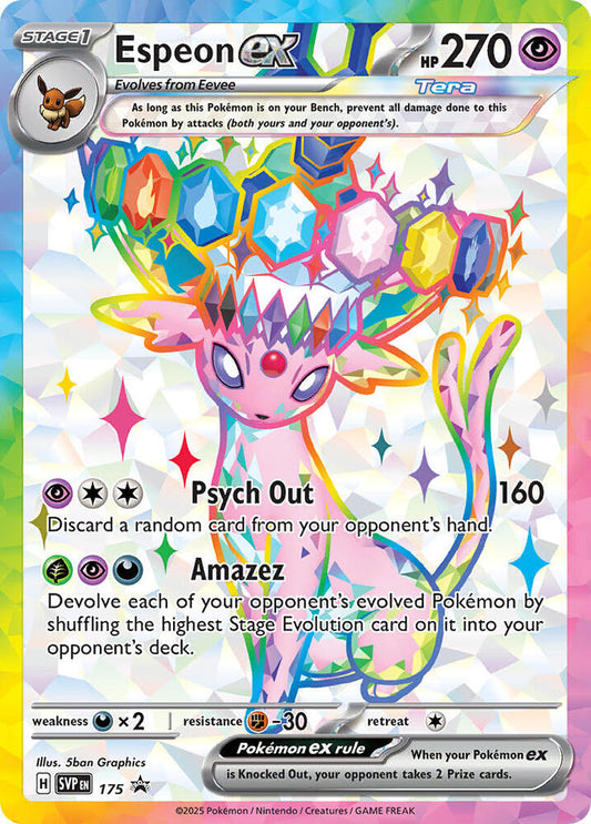 Pokemon Espeon ex 175 SVP Black Star Promos