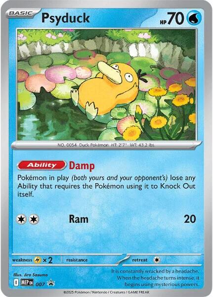 Pokemon Psyduck MEP007 Mega Evolution Promos