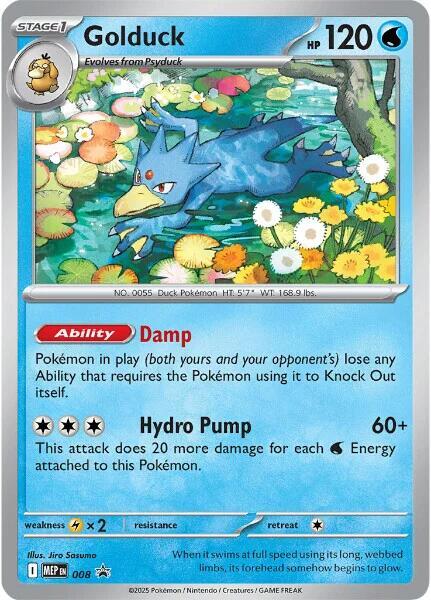 Pokemon Golduck MEP008 Mega Evolution Promos