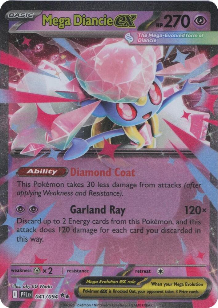 Pokemon Mega Diancie ex 041/094 Phantasmal Flames