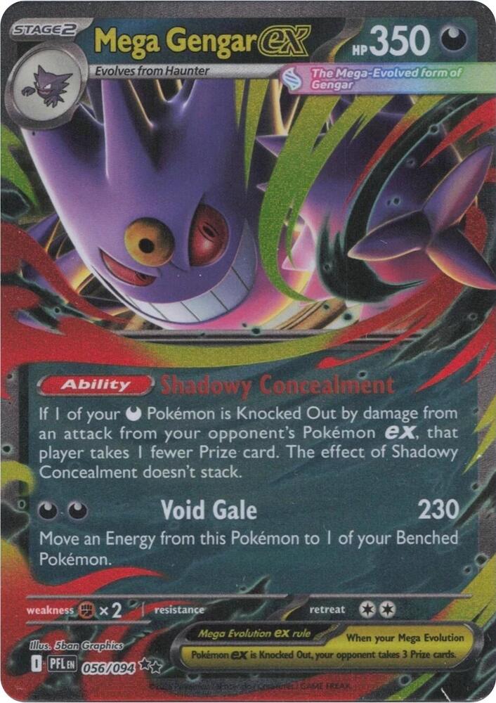 Pokemon Mega Gengar ex 056/094 Phantasmal Flames