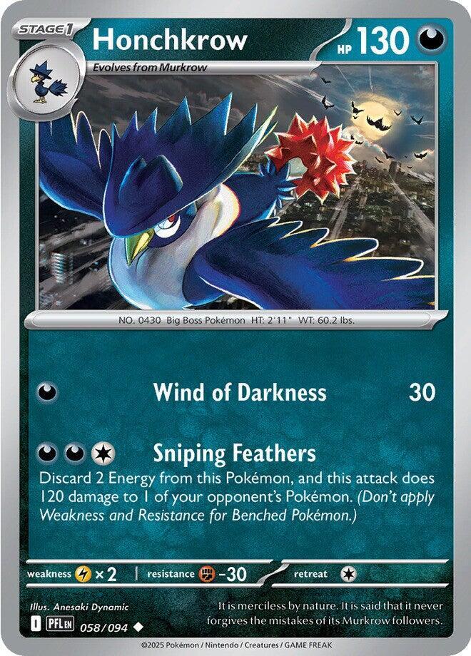 Pokemon Honchkrow 058/094 Phantasmal Flames
