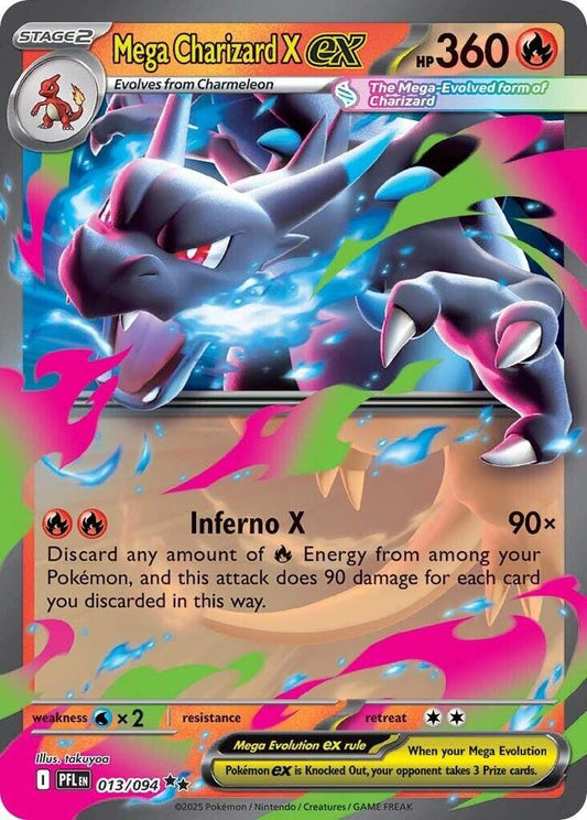 Pokemon Mega Charizard X ex 013/094 Phantasmal Flames