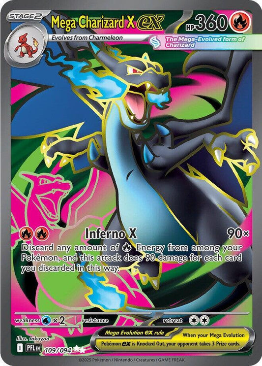 Pokemon Mega Charizard X ex 109/094 Phantasmal Flames