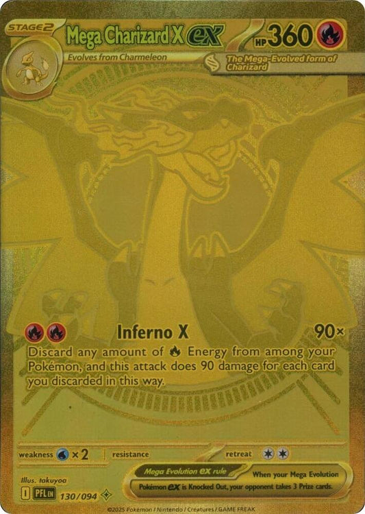 Pokemon Mega Charizard X ex 130/094 Phantasmal Flames