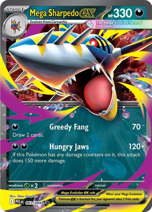 Pokemon Mega Sharpedo ex 061/094 Phantasmal Flames