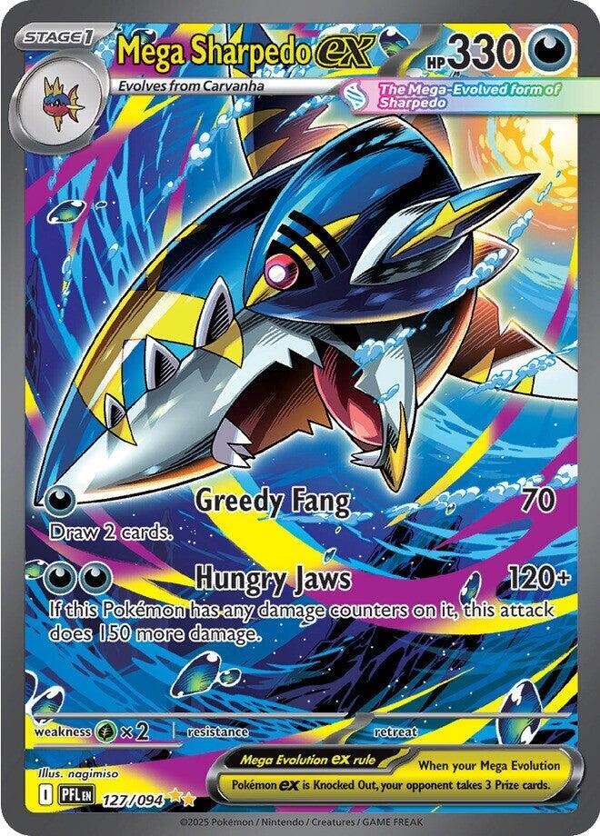 Pokemon Mega Sharpedo ex 127/094 Phantasmal Flames