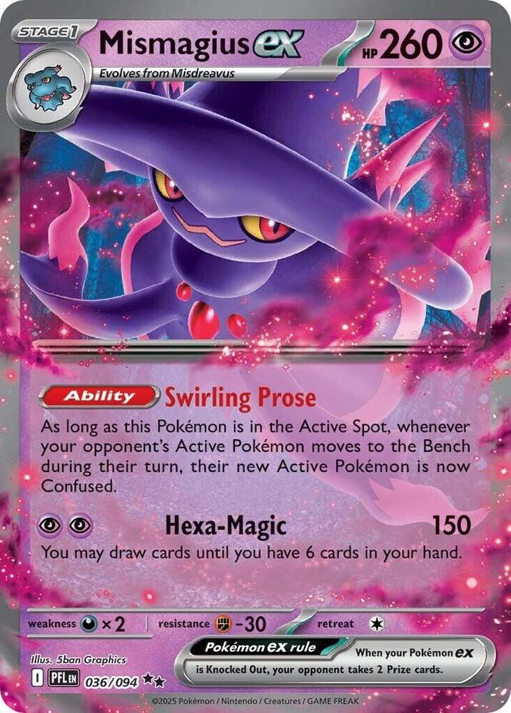 Pokemon Mismagius ex 036/094 Phantasmal Flames