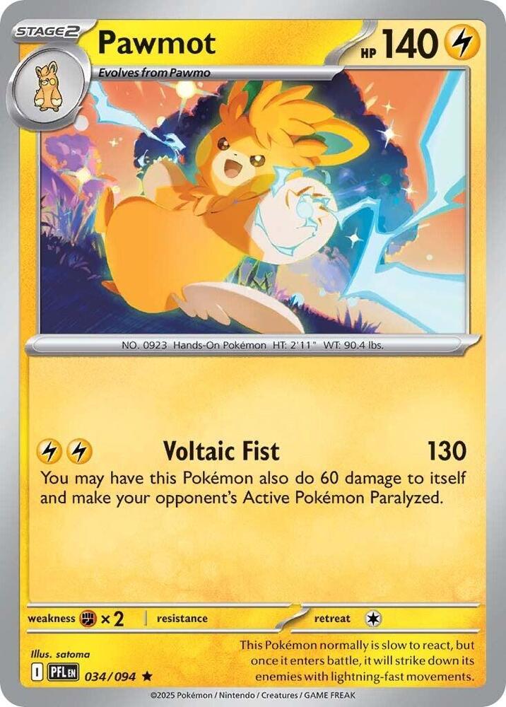 Pokemon Pawmot 034/094 Phantasmal Flames