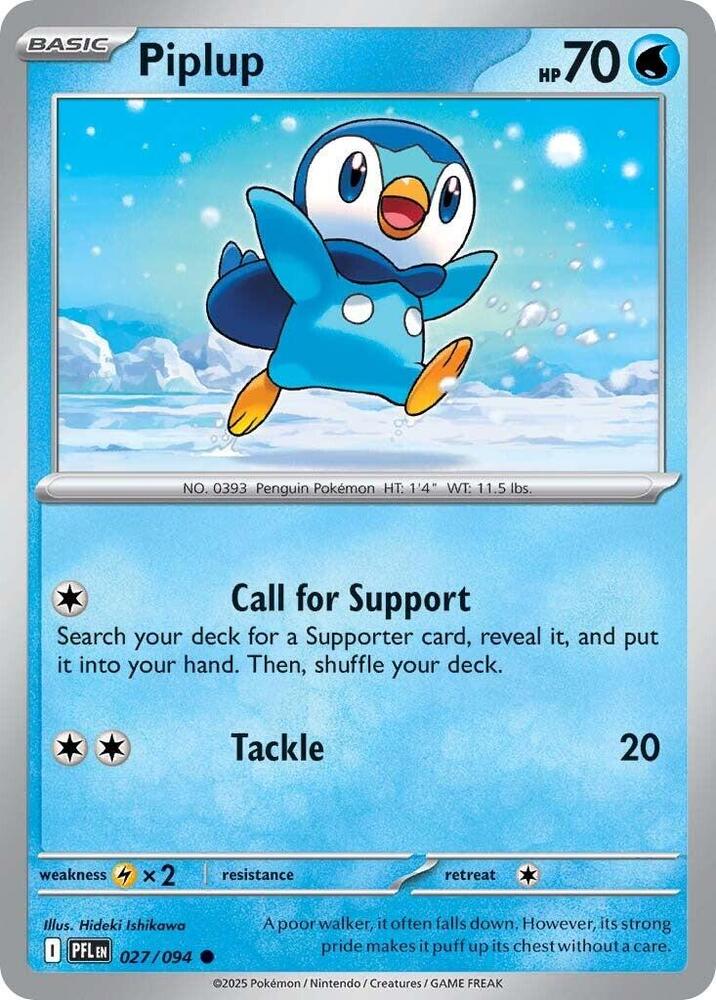 Pokemon Piplup 027/094 Phantasmal Flames