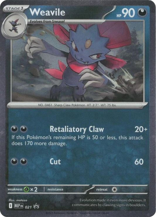 Pokemon Weavile MEP21 Mega Evolution Promos