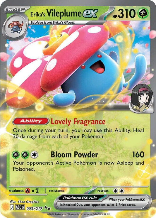 Pokemon Erika’s Vileplume ex 3/217 Ascended Heroes