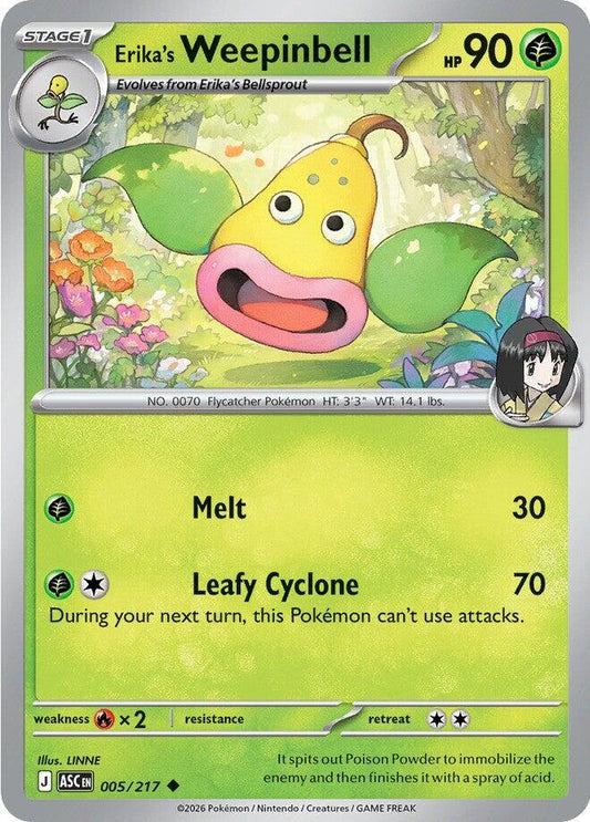 Pokemon Erika’s Weepinbell 5/217 Ascended Heroes