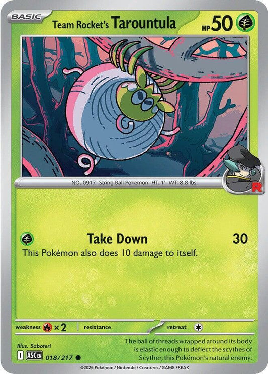 Pokemon Team Rocket’s Tarountula 18/217 Ascended Heroes