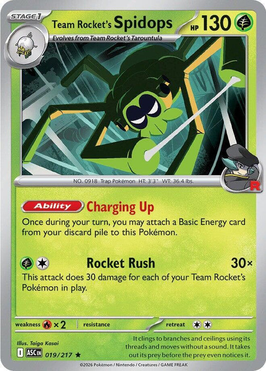 Pokemon Team Rocket’s Spidops 19/217 Ascended Heroes