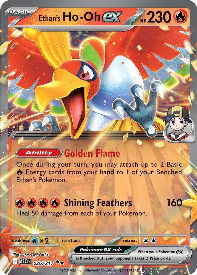 Pokemon Ethan’s Ho-Oh ex 26/217 Ascended Heroes