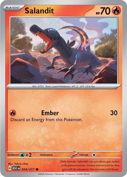 Pokemon Salandit 34/217 Ascended Heroes