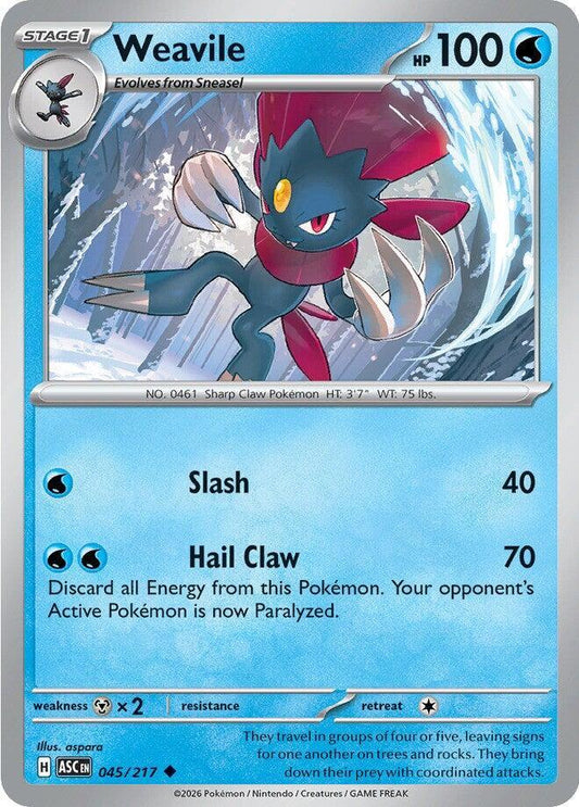 Pokemon Weavile 45/217 Ascended Heroes