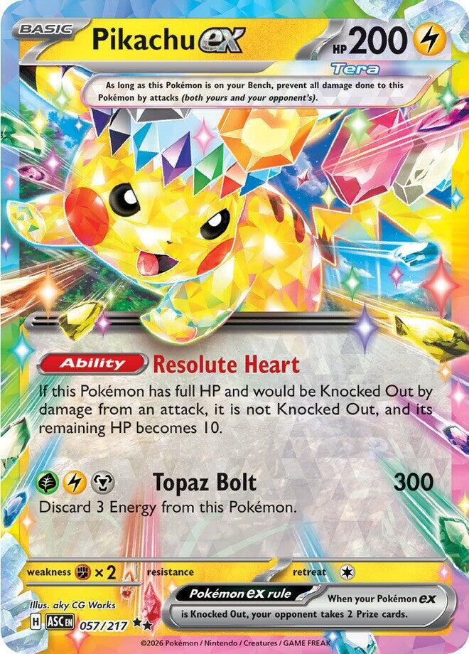Pokemon Pikachu ex 57/217 Ascended Heroes