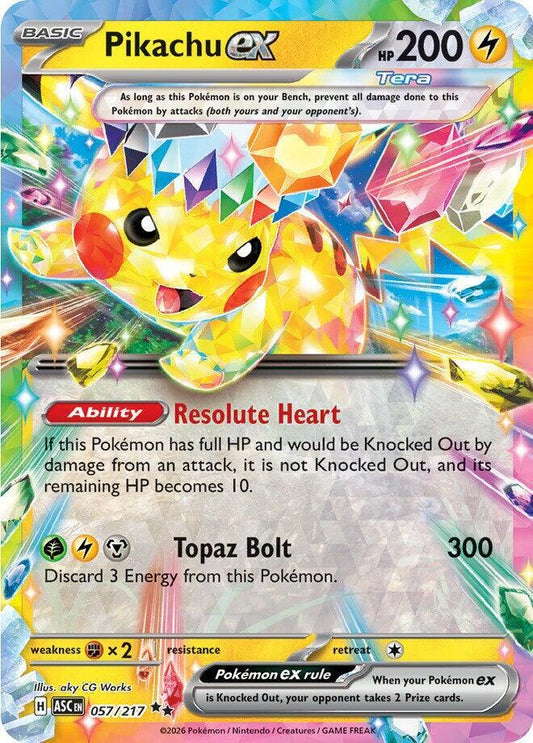 Pokemon Pikachu ex 57/217 Ascended Heroes