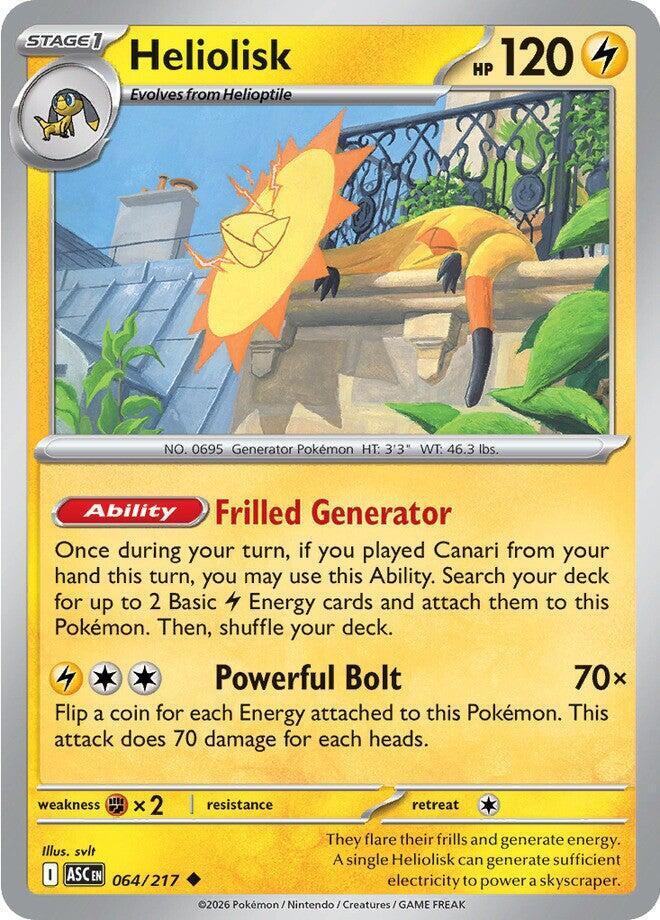 Pokemon Heliolisk 64/217 Ascended Heroes