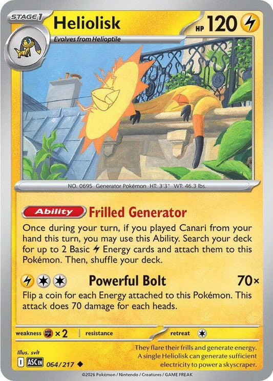 Pokemon Heliolisk 64/217 Ascended Heroes