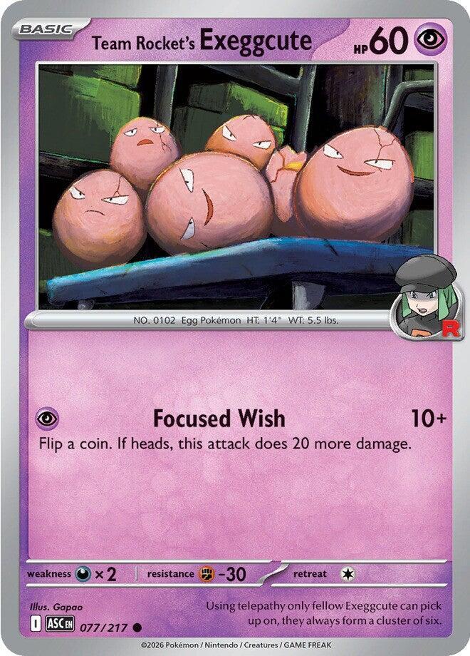 Pokemon Team Rocket’s Exeggcute 77/217 Ascended Heroes