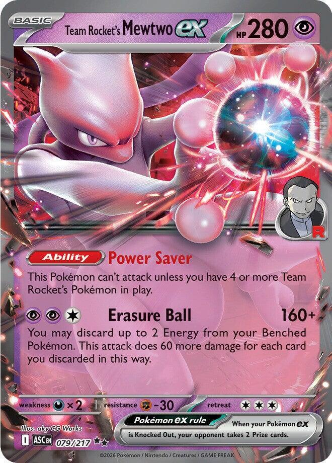 Pokemon Team Rocket’s Mewtwo ex 079/217 Ascended Heroes