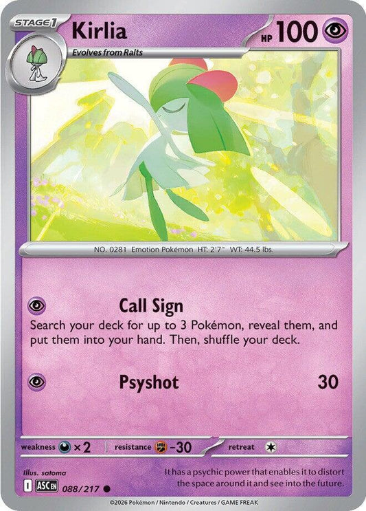 Pokemon Kirlia 88/217 Ascended Heroes