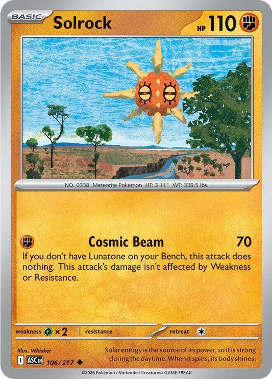 Pokemon Solrock 106/217 Ascended Heroes