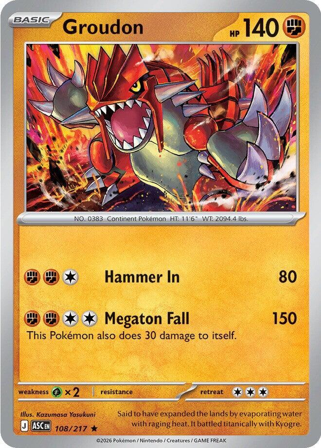 Pokemon Groudon 108/217 Ascended Heroes