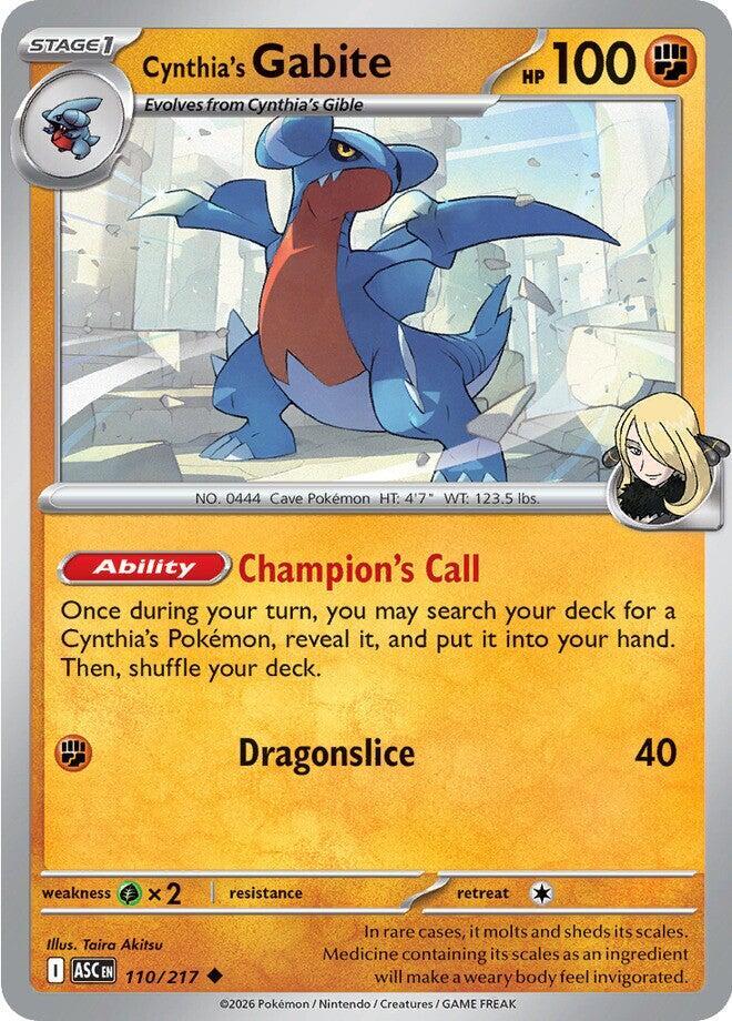 Pokemon Cynthia’s Gabite 110/217 Ascended Heroes