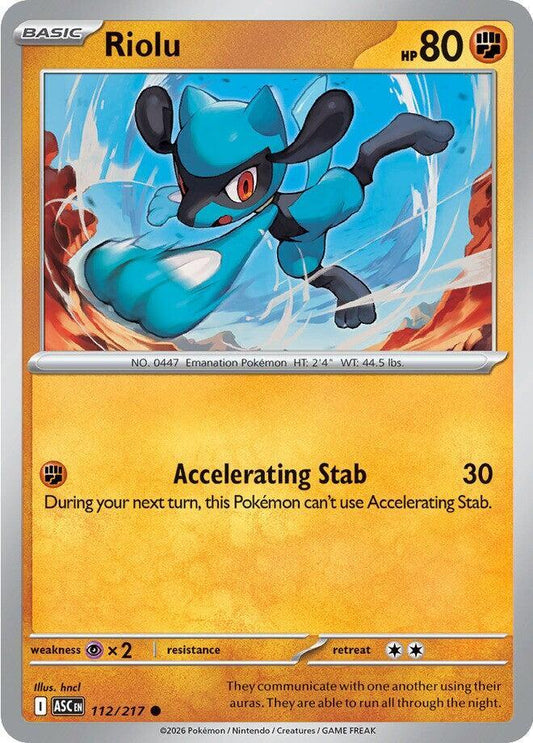 Pokemon Riolu 112/217 Ascended Heroes
