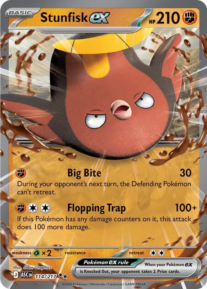 Pokemon Stunfisk ex 114/217 Ascended Heroes