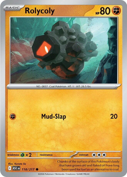 Pokemon Rolycoly 118/217 Ascended Heroes