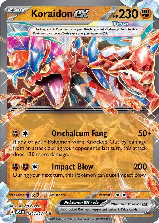 Pokemon Koraidon ex 121/217 Ascended Heroes